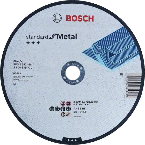 Standardní pro Metal Straight Cutting Disc 230 mm, 22.23 mm - 2608619770