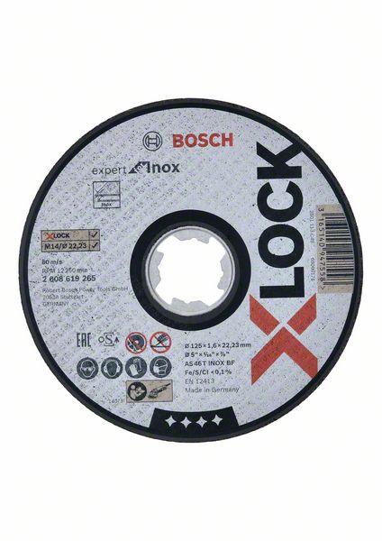 X-LOCK Expert for Inox 125 x 1,6 x 22,23 SKU 2 608 619 265 - Rovné rezání