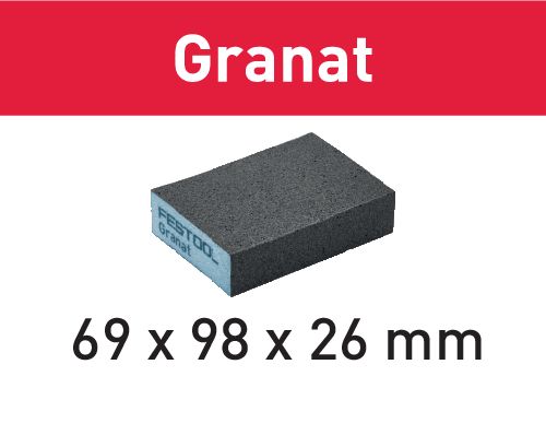 Brusná houba 69x98x26 220 GR/6 Granat